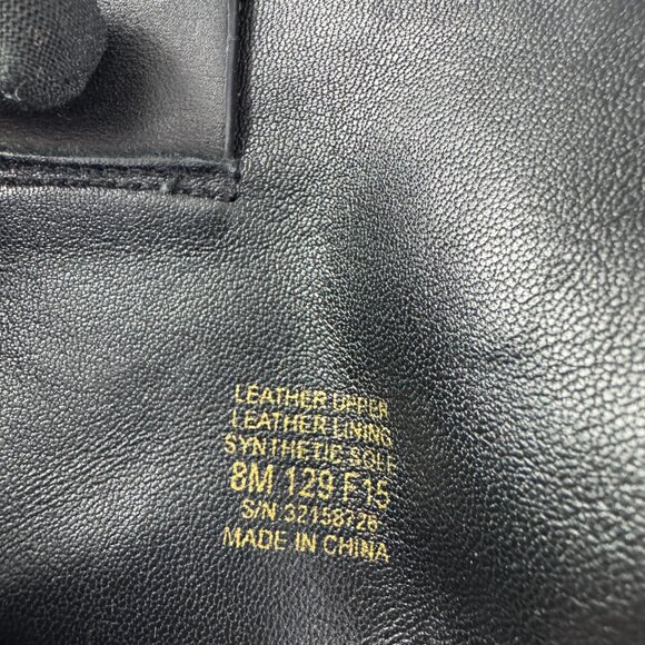 Tory Burch Oakridge Boots Black Pebbled Leather Ankle Booties, Size 8 - Picture 11 of 12